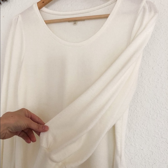 Madewell White Puff Sleeve Scoop Neck Blouse - Picture 5 of 6